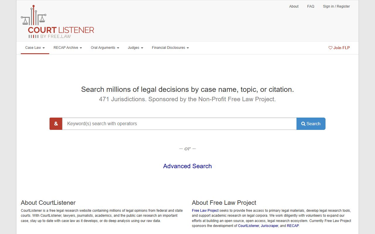 Covington County court records and the CourtListener legal-search alternative