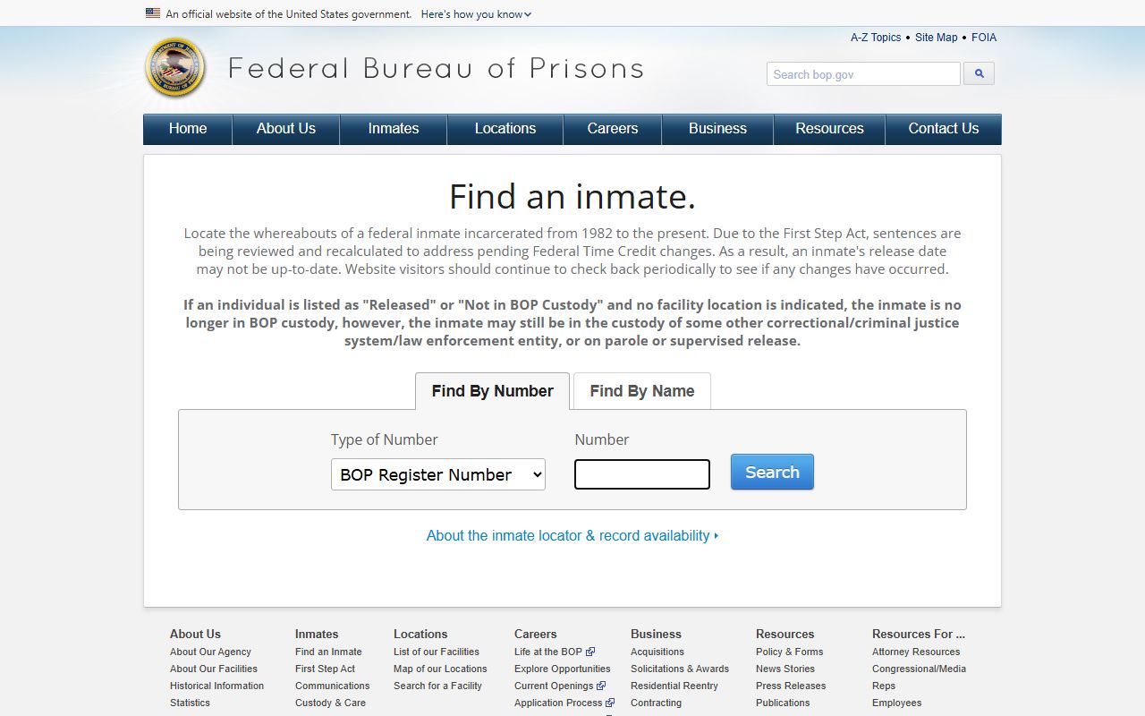 Covington County inmate records and the Federal Bureau of Prisons inmate locator